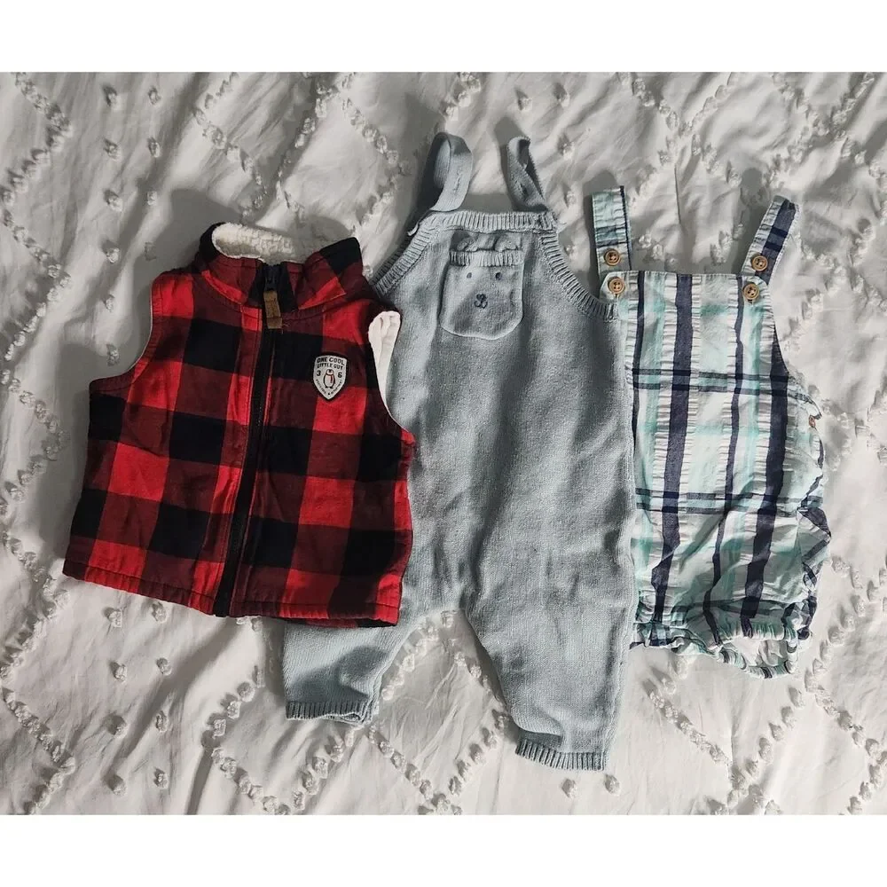 Baby Boy Clothing Bundle – Size 0–3 Months (Janie & Jack + Carter’s)